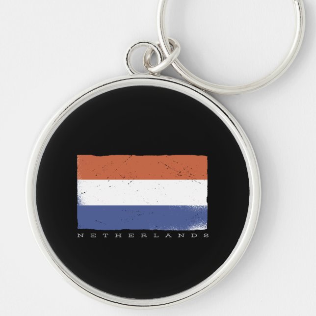 Chaveiro Bandeira da Holanda com Texto dos Países Baixos (Frente)