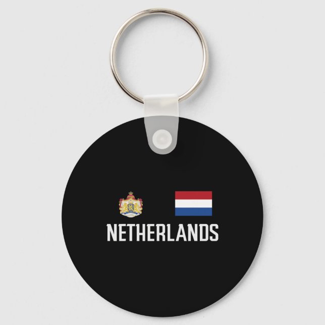Chaveiro Bandeira da Holanda Fã de Futebol de Homens Mulher (Frente)
