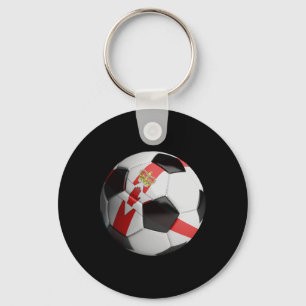 Chaveiro Bandeira da Irlanda do Norte Futebol Soccer Byll