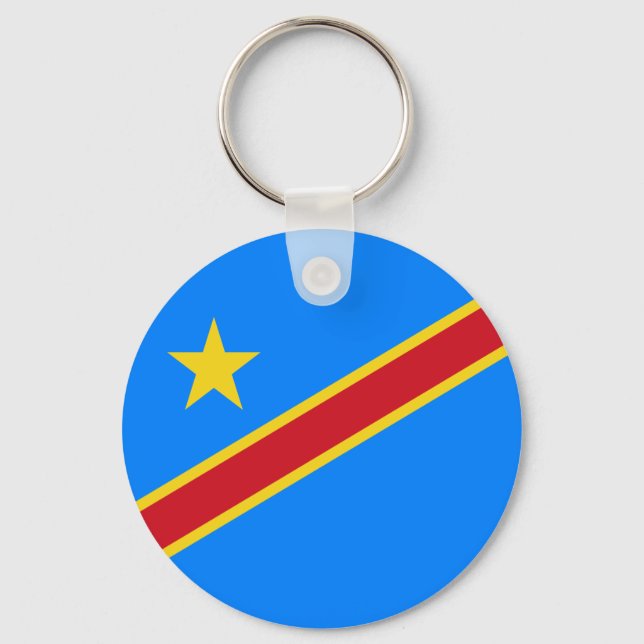 Chaveiro Bandeira da Kinshasa do Congo (Frente)
