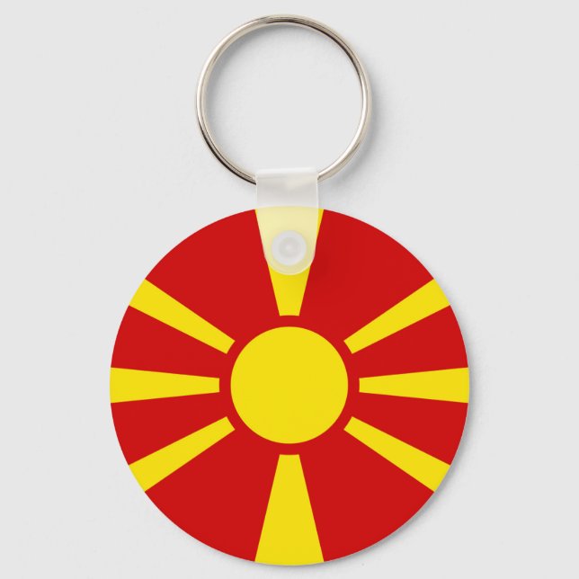 Chaveiro Bandeira da Macedônia do Norte (Frente)