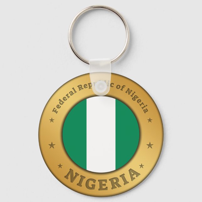 Chaveiro Bandeira da Nigéria (Frente)