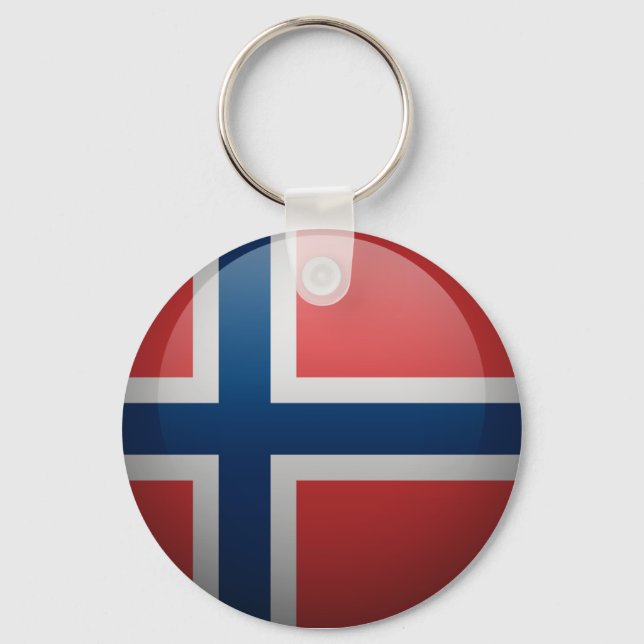 Chaveiro Bandeira da Noruega (Frente)