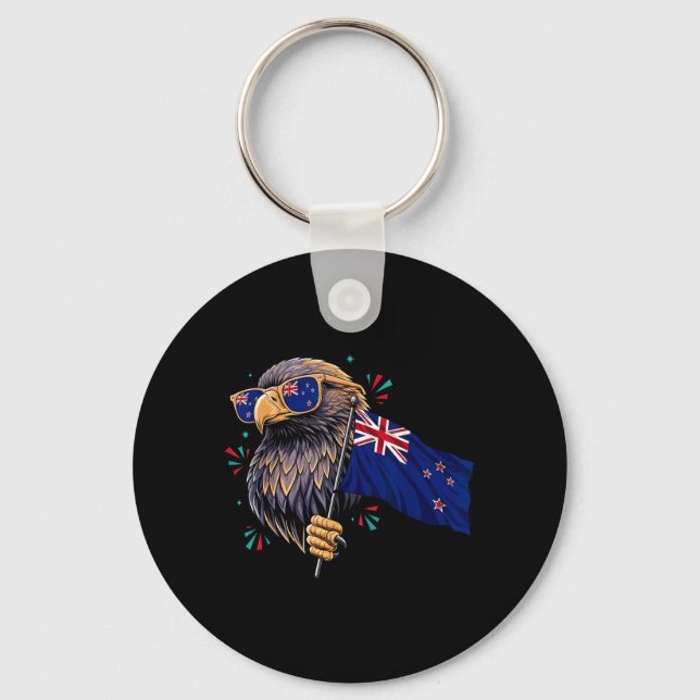 Chaveiro Bandeira da Nova Zelândia (Frente)