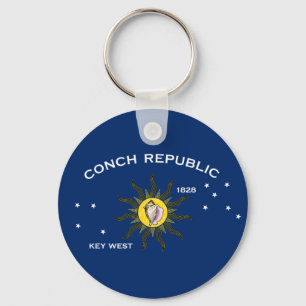 Chaveiro Bandeira da República Conch Key West Flórida