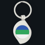 Chaveiro Bandeira da República Komi<br><div class="desc">Bandeira patriótica da República Komi</div>