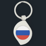 Chaveiro Bandeira da Rússia<br><div class="desc">Rússia Flag Metal Chaveiro. Você pode adicionar seu próprio texto ou gráfico clicando em "personalizar ainda mais"</div>