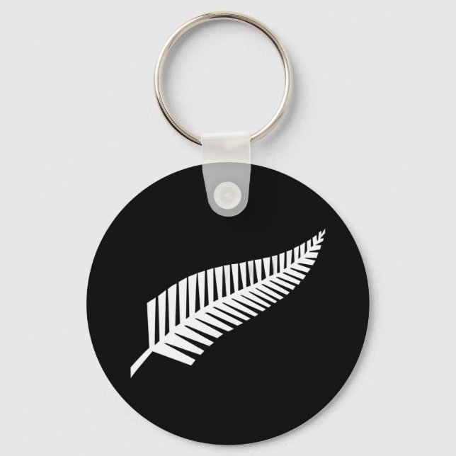 Chaveiro Bandeira da samambaia prateada (NZ) (Frente)