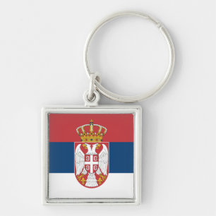 Chaveiro Bandeira da Sérvia e feriado, viagem/esportes