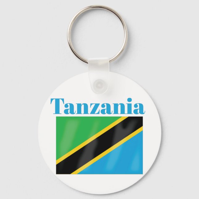 Chaveiro Bandeira da Tanzânia (Frente)