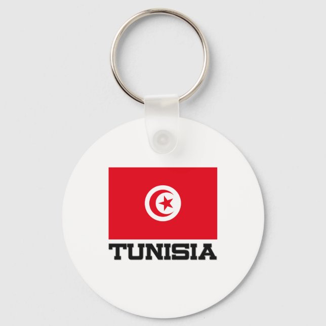Chaveiro Bandeira da Tunísia (Frente)