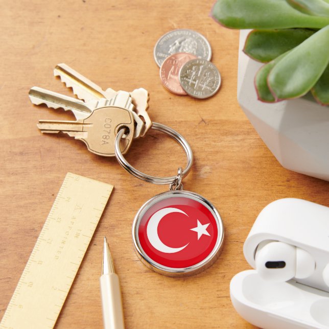 Chaveiro Bandeira da Turquia (Mesa)