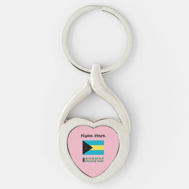 Chaveiro Bandeira das Bahamas Bahamiana  (Frente)