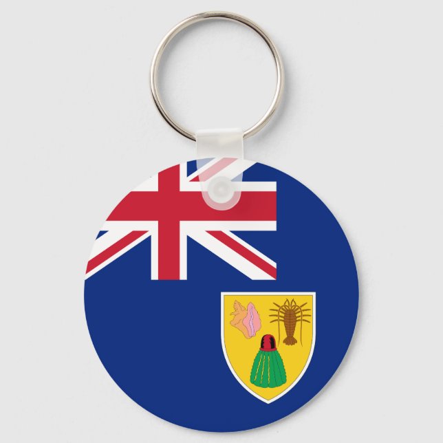 Chaveiro Bandeira das Ilhas Turcas e Caicos (Frente)