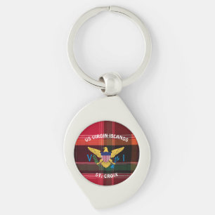 Chaveiro Bandeira das Ilhas Virgens Americanas St. Croix US