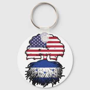 Chaveiro Bandeira das Raízes da Árvore Americana de Hondura
