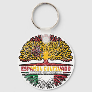 Chaveiro Bandeira das Raízes da Árvore espanhola Espanha it