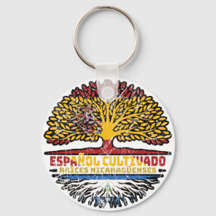Chaveiro Bandeira das Raízes da Árvore Espanhola Espanha Ni