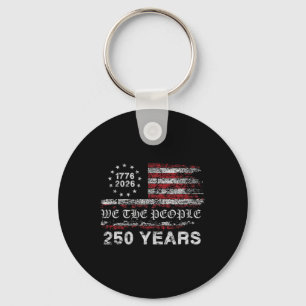 Chaveiro Bandeira de 250 Anos 1776-2026 Aniversário de 250 