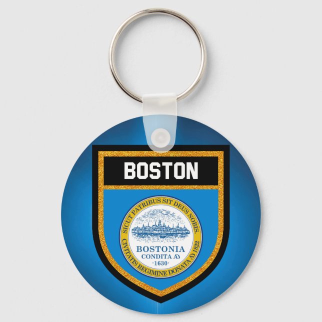 Chaveiro Bandeira de Boston (Frente)