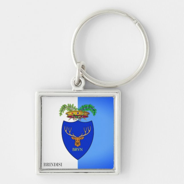 Chaveiro Bandeira de Brindisi, Itália (Frente)