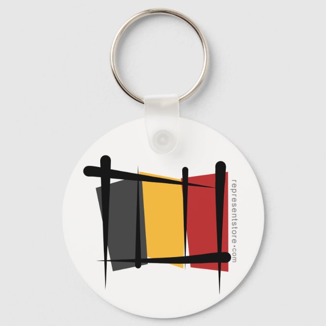 Chaveiro Bandeira de Bruxelas da Bélgica (Frente)