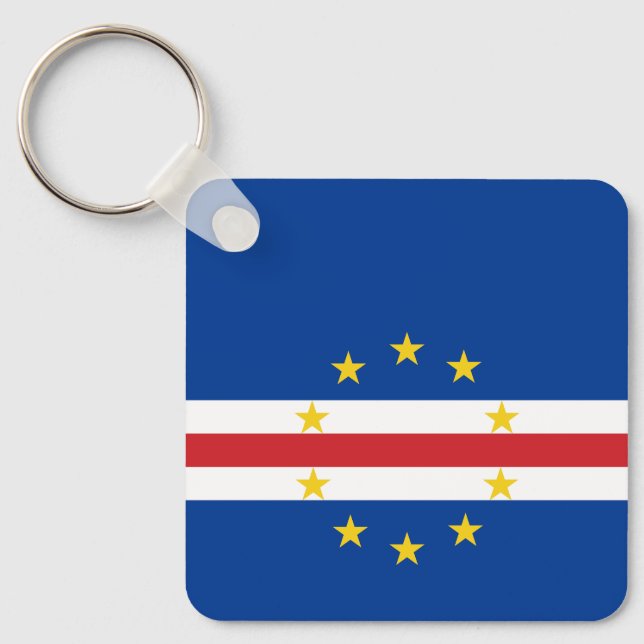 Chaveiro Bandeira de Cabo Verde (Frente)