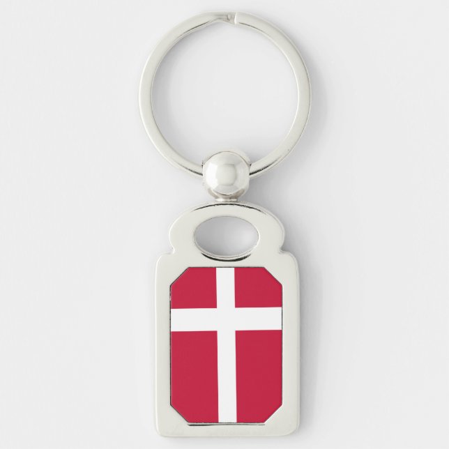 Chaveiro Bandeira de Dinamarca (Frente)