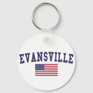 Chaveiro Bandeira de Evansville E.U.