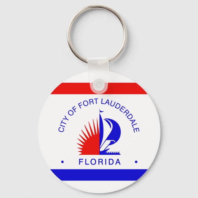 Chaveiro Bandeira de Fort Lauderdale, Florida (Frente)