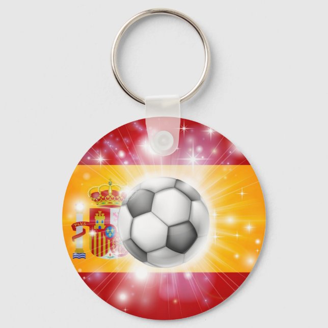 Chaveiro bandeira de futebol de espanha (Frente)