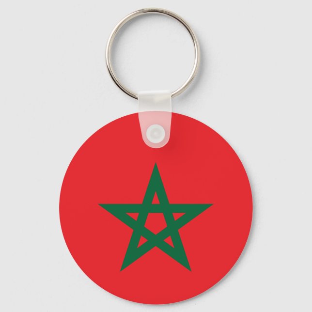 Chaveiro bandeira de futebol de Marrocos (Frente)