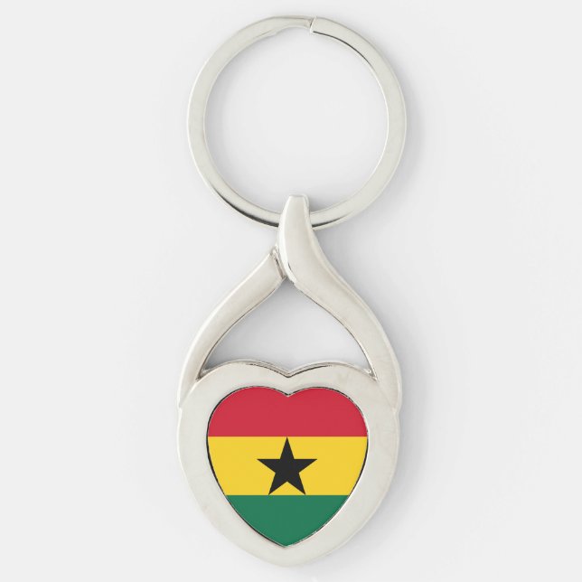 Chaveiro Bandeira de Gana (Frente)