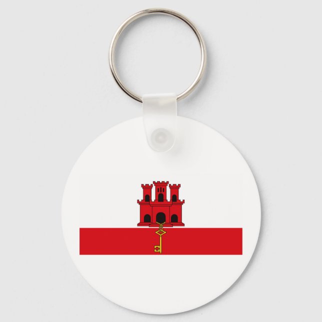 Chaveiro Bandeira De Gibraltar (Frente)