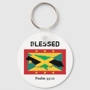 Chaveiro Bandeira de Granada  Mapa da Jamaica  FECHADO Pers