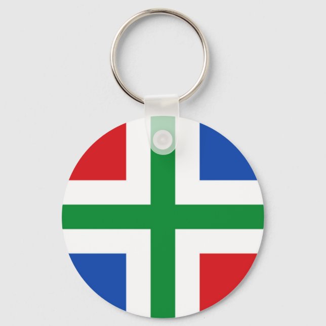 Chaveiro Bandeira de Groningen (província) (Frente)