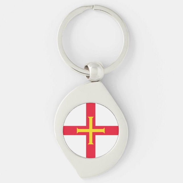 Chaveiro Bandeira de Guernsey (Frente)