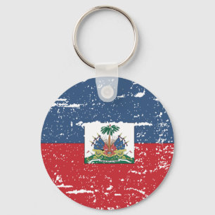 Chaveiro Bandeira de Haiti do vintage