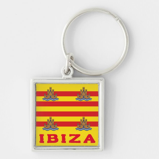 Chaveiro Bandeira de Ibiza, ESPANHA (Frente)