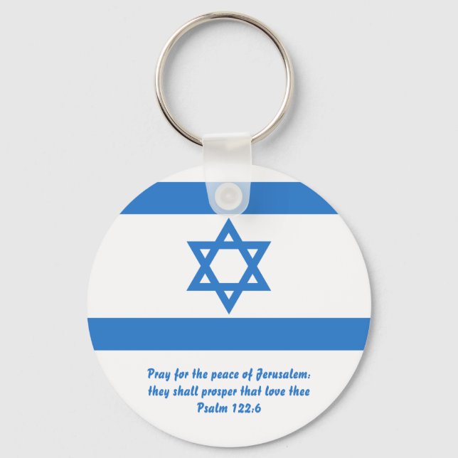 Chaveiro Bandeira de Israel, (Frente)