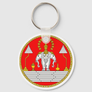 CHAVEIRO BANDEIRA DE LAOS TRÊS ELEFANTE DE CABEÇA