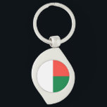 Chaveiro Bandeira de Madagáscar<br><div class="desc">Bandeira Patriótica de Madagáscar.</div>