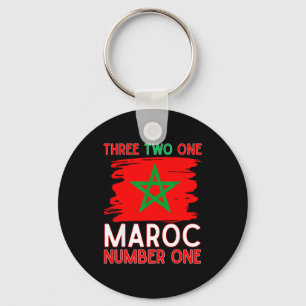 Chaveiro Bandeira de Marrocos Adepto de Futebol Marroquino