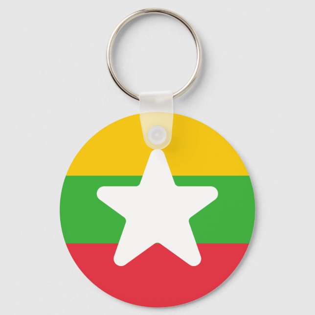Chaveiro Bandeira de Mianmar (Frente)
