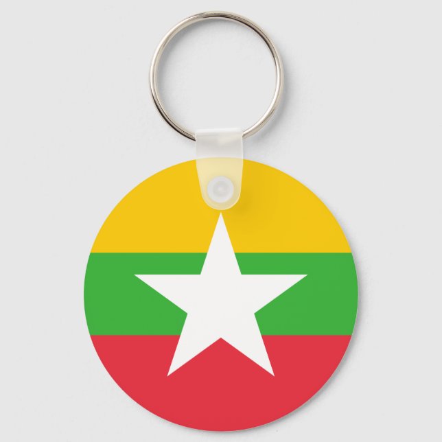Chaveiro Bandeira de Myanmar (Frente)