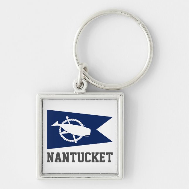 Chaveiro Bandeira de Nantucket, Massachusetts (Frente)