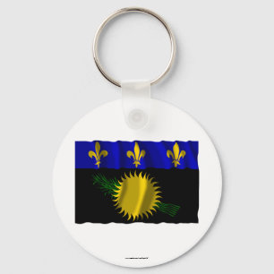 Chaveiro Bandeira de ondulação de Guadalupe