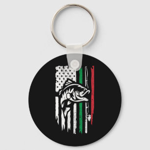 Chaveiro Bandeira de pesca italiana americana para pescador