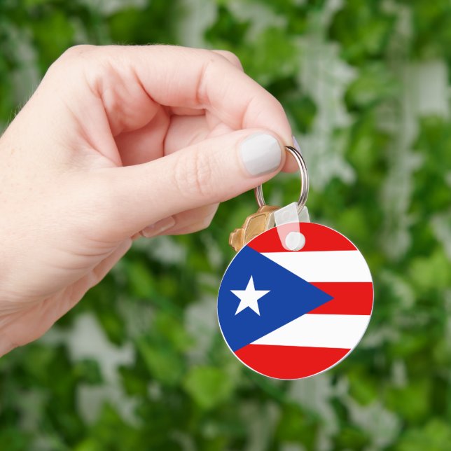 Chaveiro bandeira de Porto Rico (Mão)