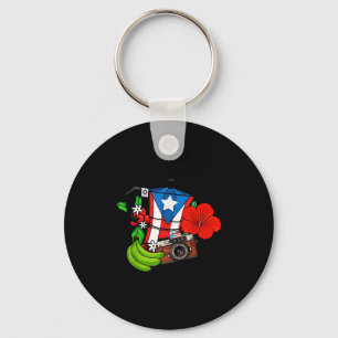 Chaveiro Bandeira de Porto Rico Sapo Floral Boricua Mulhere